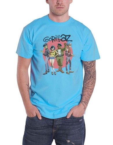 Gorillaz shirt group circle - gorillaz, t-shirt