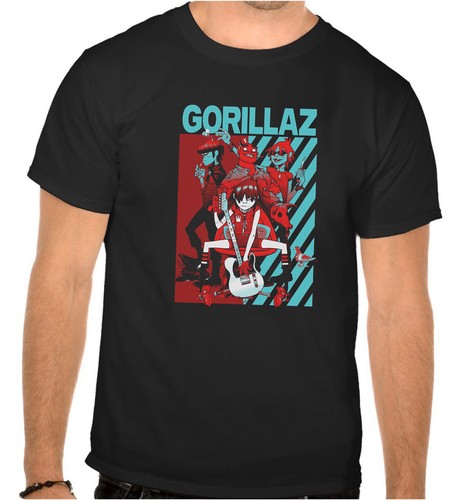 Gorillaz rock music schwarz - music,