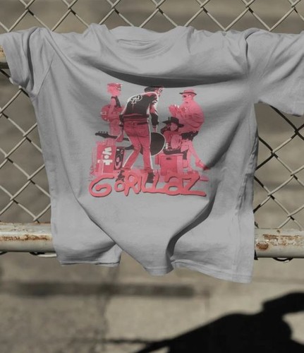 Gorillaz graues shirt - gorillaz,