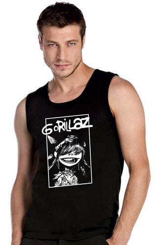 Gorillaz rock music ärmellos - gorillaz,