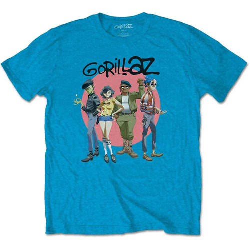 Gorillaz shirt group circle - gorillaz,