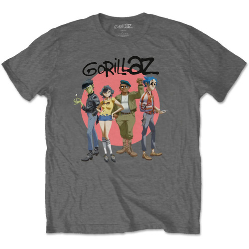 Gorillaz shirt group circle - t-shirt:,